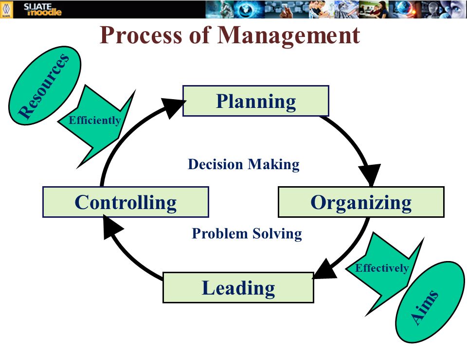 Planning organising learning and controlling